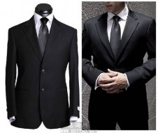 職場(chǎng)白領(lǐng)成熟型黑色西裝定制