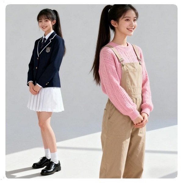 定制校服與常服對(duì)比